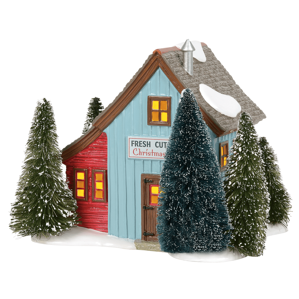 Original Snow Village: Village Farms Tree Lot sparkle-castle