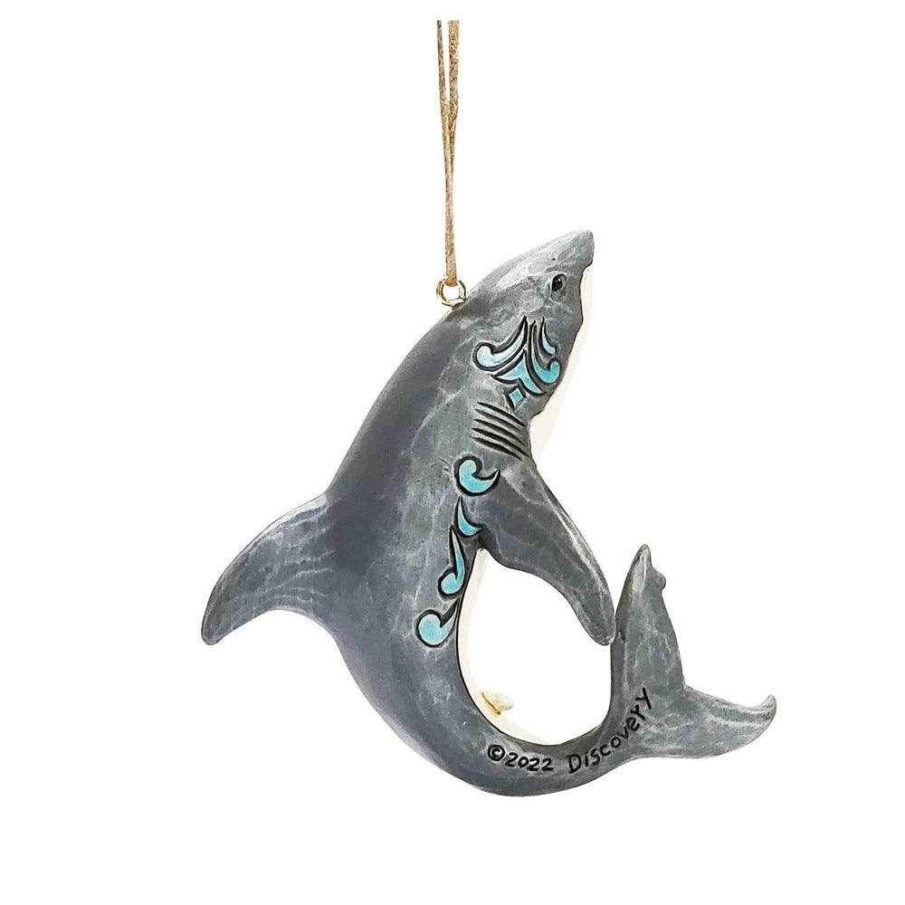 Jim Shore Animal Planet: Great White Shark Hanging Ornament sparkle-castle