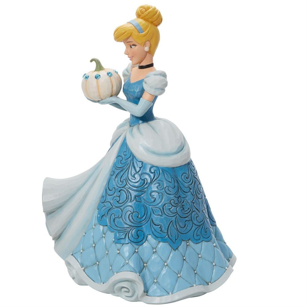 Jim Shore Disney Traditions: Cinderella Deluxe 5th in Series Figurine sparkle-castle
