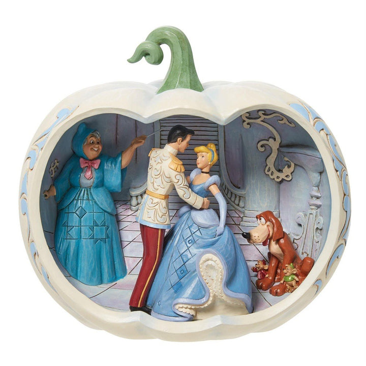 Jim Shore Disney Traditions: Cinderella Pumpkin Scene Figurine sparkle-castle