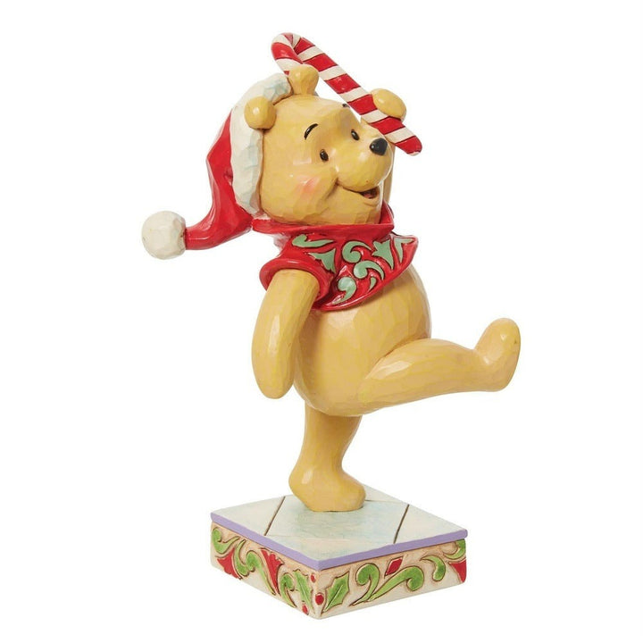 Jim Shore Disney Traditions: Holiday Pooh Figurine sparkle-castle