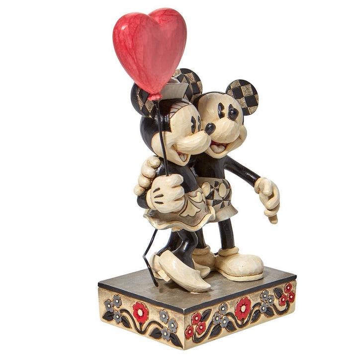 Jim Shore Disney Traditions: Mickey Minnie Heart Figurine sparkle-castle