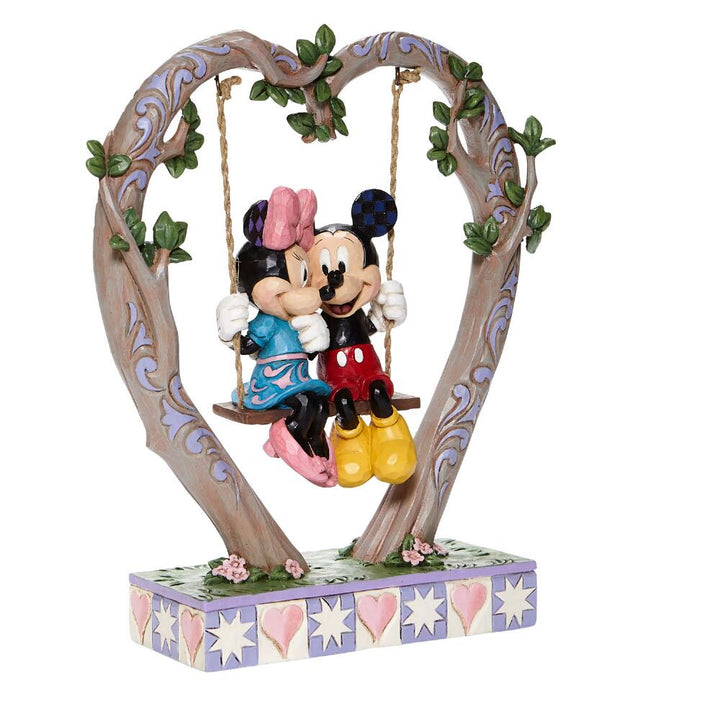 Jim Shore Disney Traditions: Mickey Minnie Swing Figurine sparkle-castle