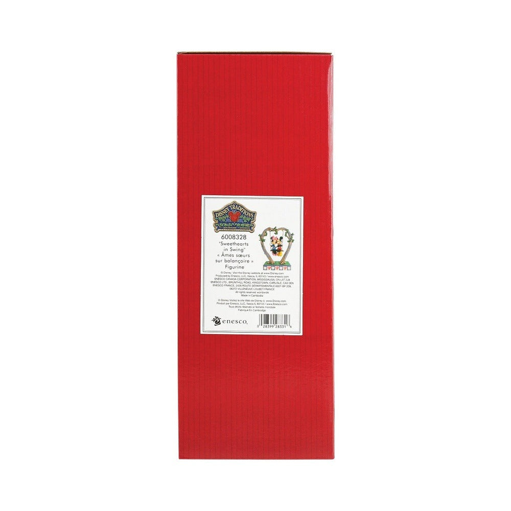 Jim Shore Disney Traditions: Mickey & Minnie on Swing Figurine sparkle-castle