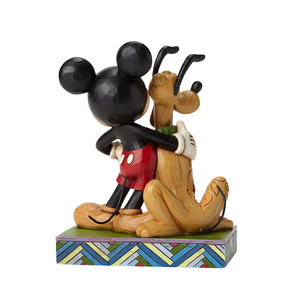 Jim Shore Disney Traditions: Mickey Pluto Figurine sparkle-castle