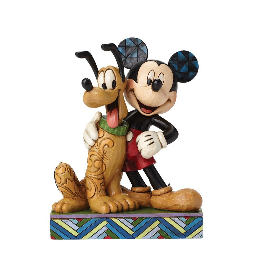 Jim Shore Disney Traditions: Mickey Pluto Figurine sparkle-castle