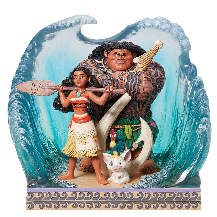 Jim Shore Disney Traditions: Moana Movie Poster Scene Figurine sparkle-castle