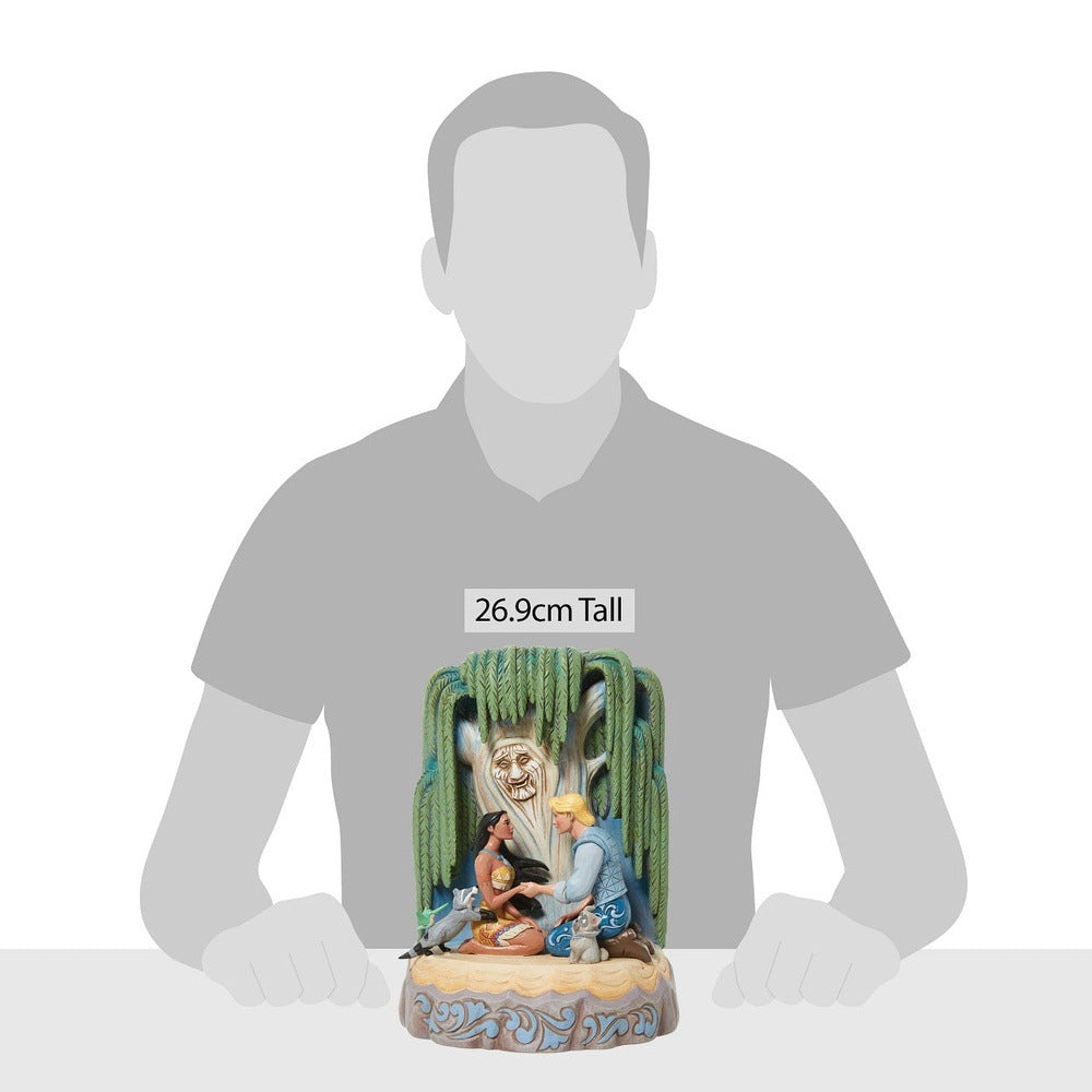 Jim Shore Disney Traditions: Pocahontas Carved by Heart Figurine sparkle-castle