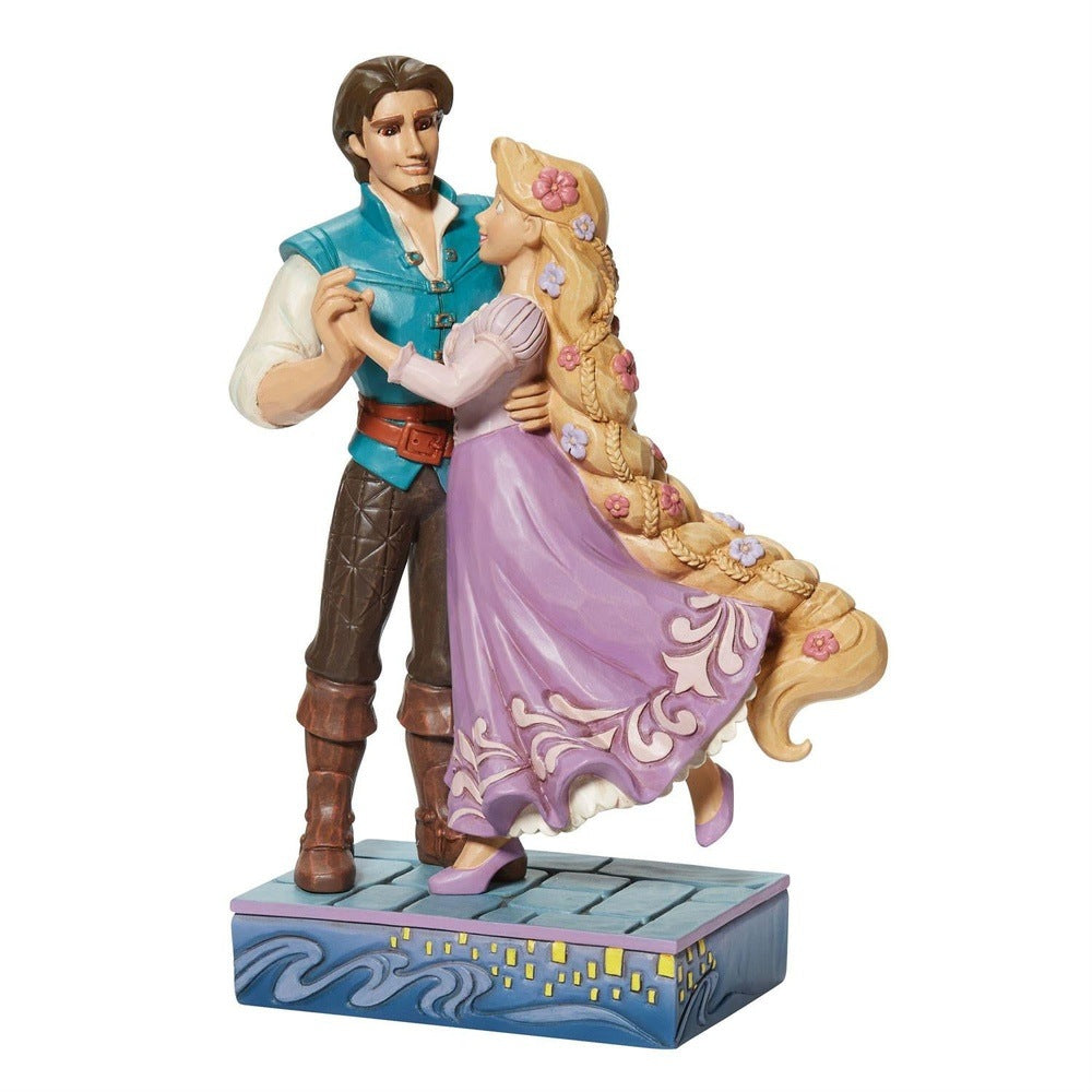 Jim Shore Disney Traditions: Rapunzel & Flynn Rider In Love Figurine sparkle-castle
