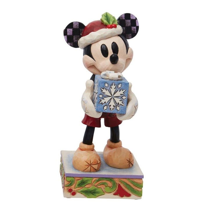 Jim Shore Disney Traditions: Santa Mickey with Gift Figurine sparkle-castle