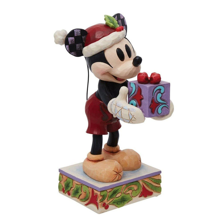 Jim Shore Disney Traditions: Santa Mickey with Gift Figurine sparkle-castle