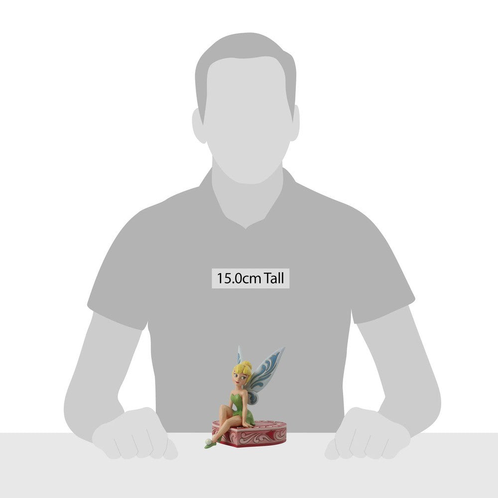 Jim Shore Disney Traditions: Tink Sitting Heart Figurine sparkle-castle