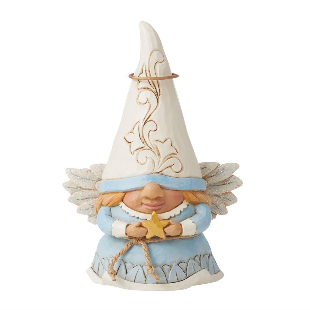 Jim Shore Heartwood Creek: Angel Gnome Figurine sparkle-castle