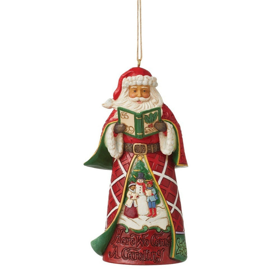 Jim Shore Heartwood Creek: Caroling Santa Hanging Ornament sparkle-castle