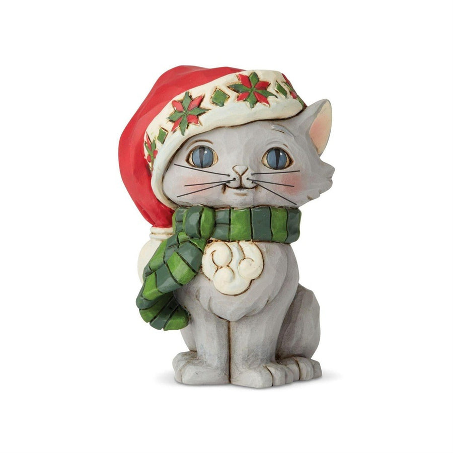 Jim Shore Heartwood Creek: Christmas Kitten Miniature Figurine sparkle-castle
