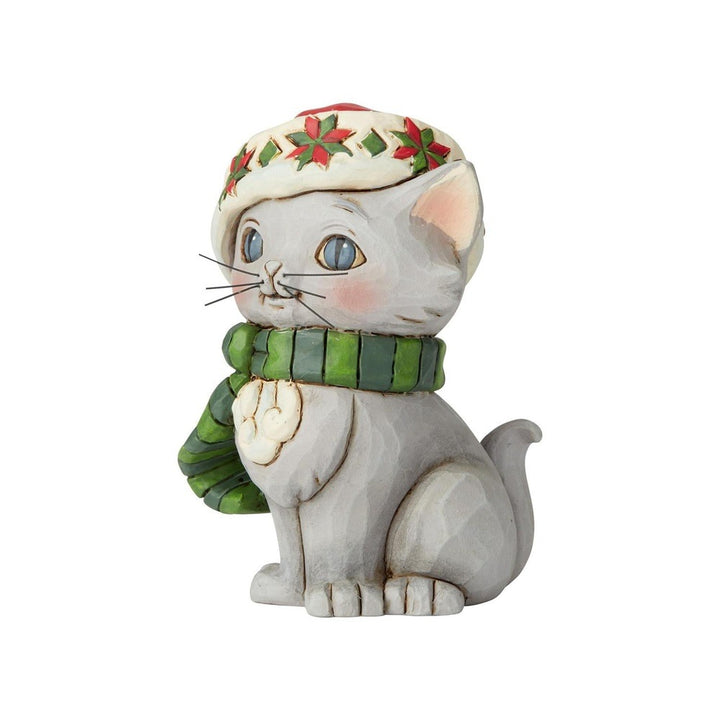 Jim Shore Heartwood Creek: Christmas Kitten Miniature Figurine sparkle-castle
