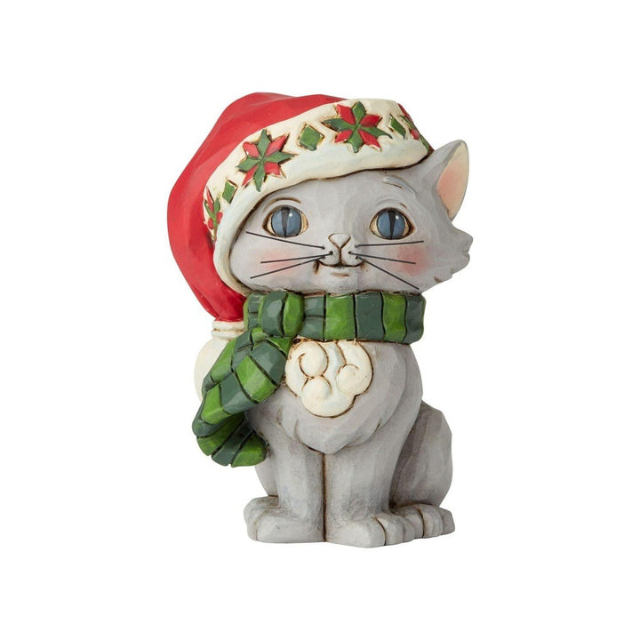 Jim Shore Heartwood Creek: Christmas Kitten Miniature Figurine sparkle-castle