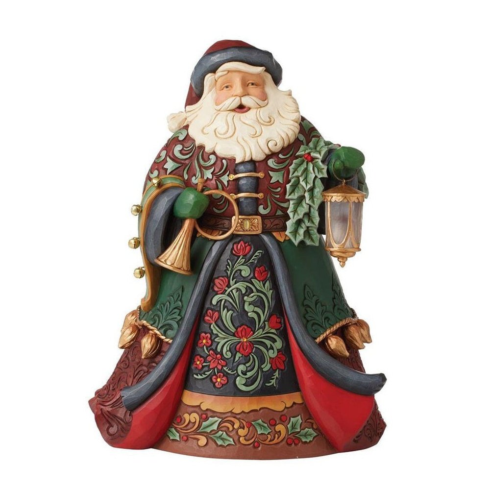 Jim Shore Heartwood Creek: Collector Santa Holding Lantern Figurine sparkle-castle