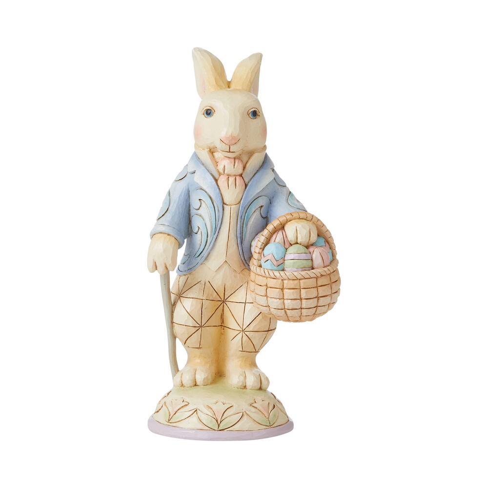 Jim Shore Heartwood Creek: Easter Bunny with Basket Figurine