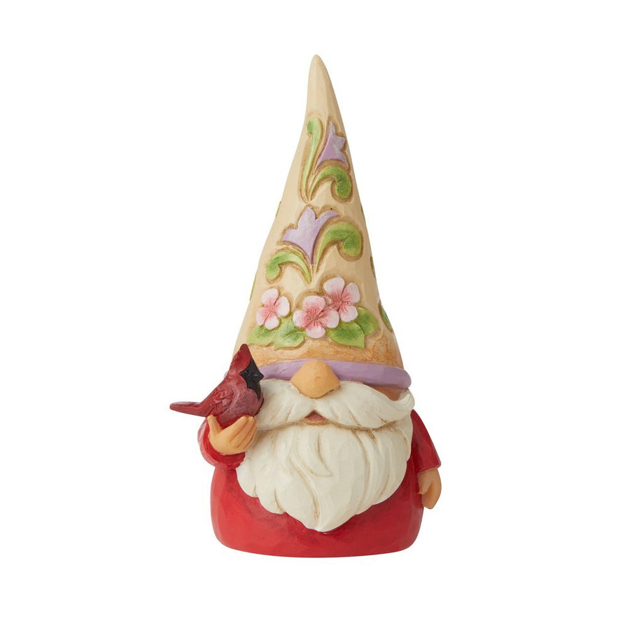 Jim Shore Heartwood Creek: Gnome Cardinal Figurine sparkle-castle