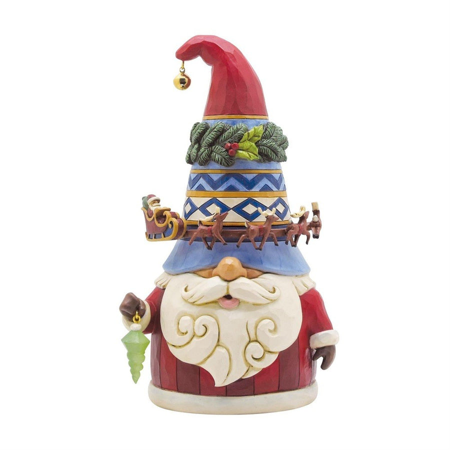 Jim Shore Heartwood Creek: Gnome with Sleigh Around Hat Figurine sparkle-castle