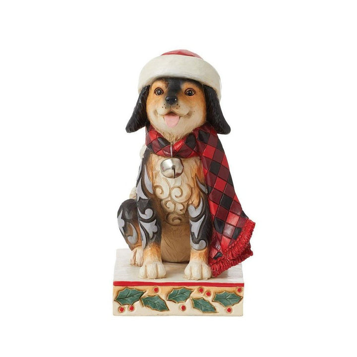 Jim Shore Heartwood Creek: Highland Glen Dog Wearing Plaid Scarf Figurine sparkle-castle