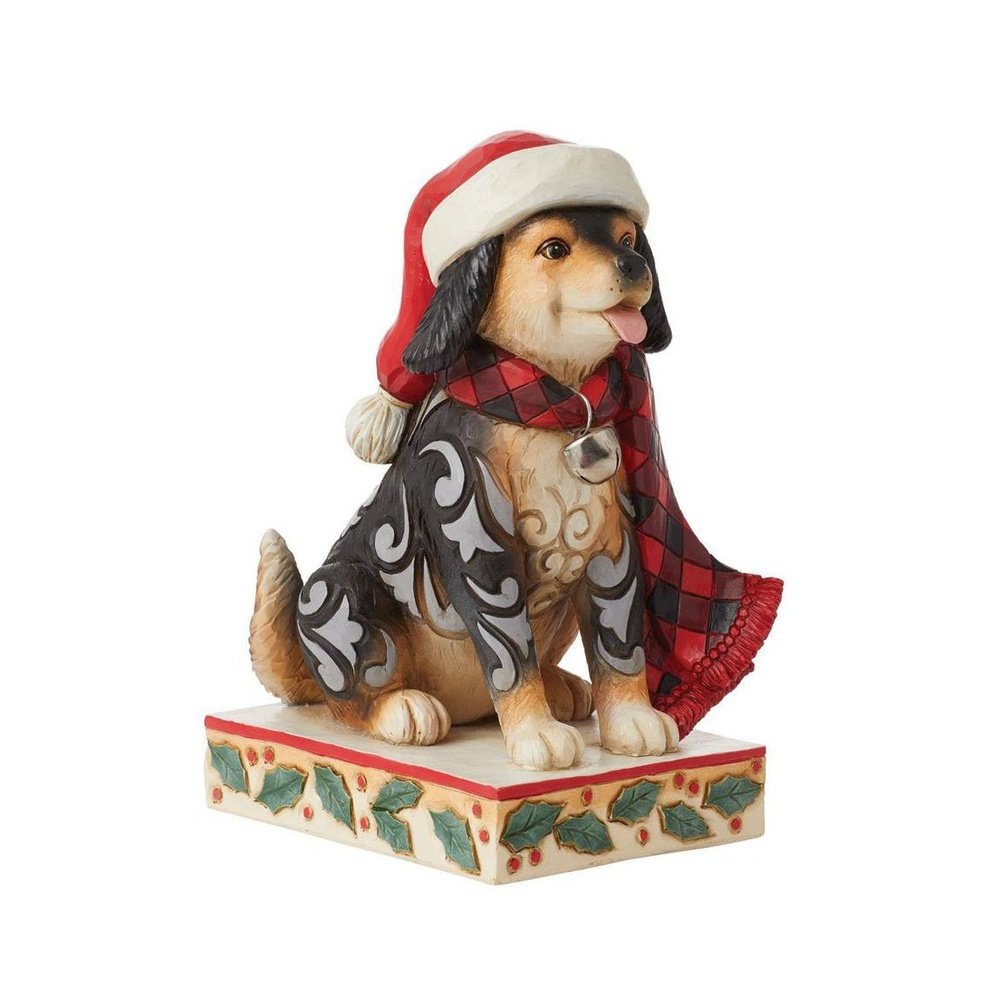 Jim Shore Heartwood Creek: Highland Glen Dog Wearing Plaid Scarf Figurine sparkle-castle