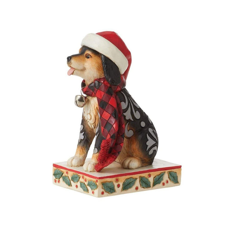 Jim Shore Heartwood Creek: Highland Glen Dog Wearing Plaid Scarf Figurine sparkle-castle