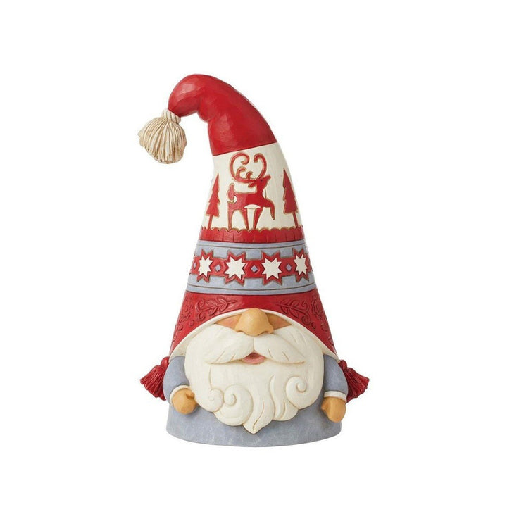 Jim Shore Heartwood Creek: Nordic Noel Gnome In Flaps Hat Figurine sparkle-castle