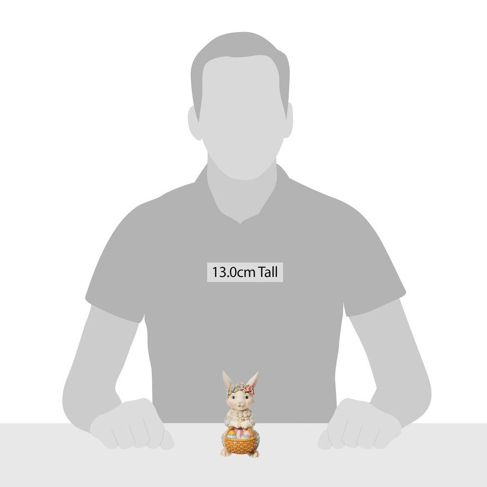 Jim Shore Heartwood Creek: Pint Sized Bunny with Floral Crown Figurine sparkle-castle