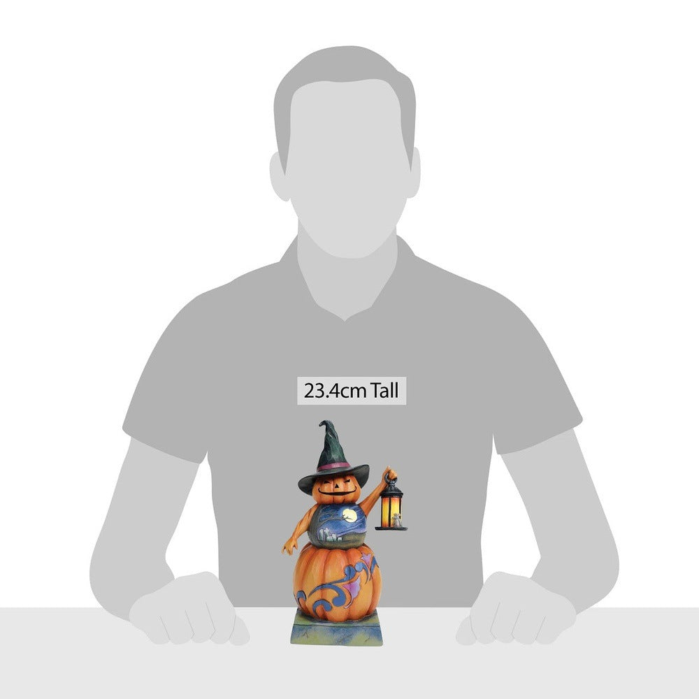 Jim Shore Heartwood Creek: Stacked Pumpkin Witch Figurine sparkle-castle