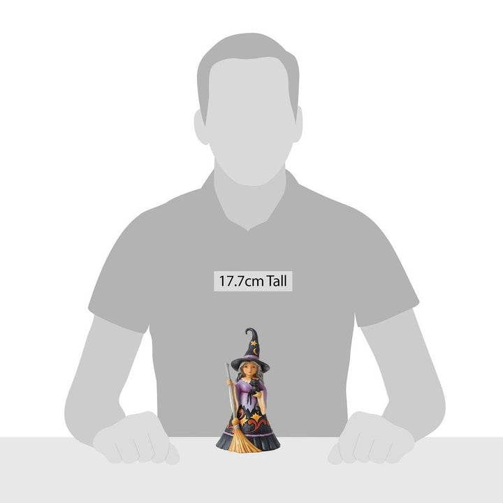 Jim Shore Heartwood Creek: Sweet Little Witch Figurine sparkle-castle