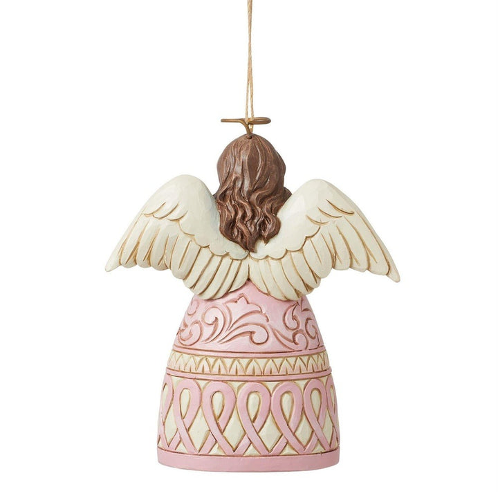 Jim Shore Heartwood Creek: The Rose Angel with Heart Hanging Ornament sparkle-castle