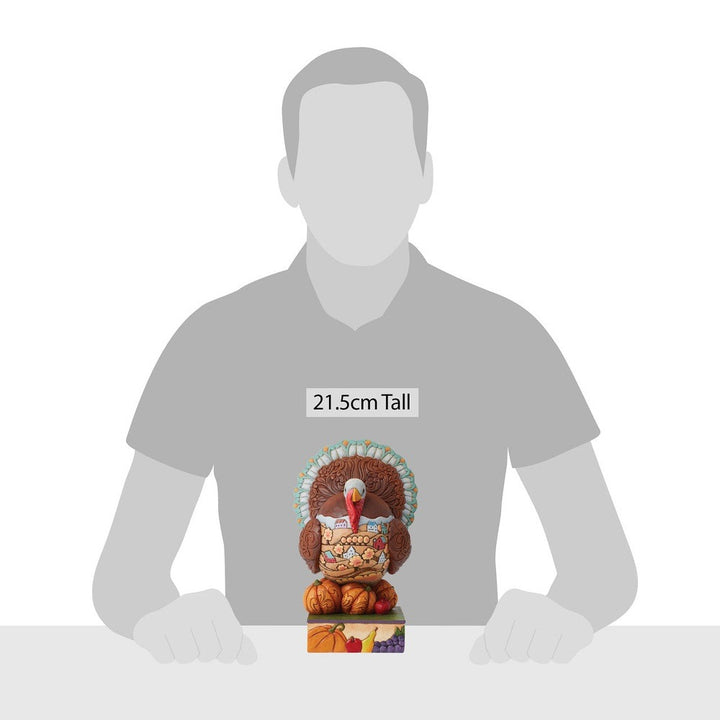 Jim Shore Heartwood Creek: Traditional Turkey with Scene Figurine sparkle-castle