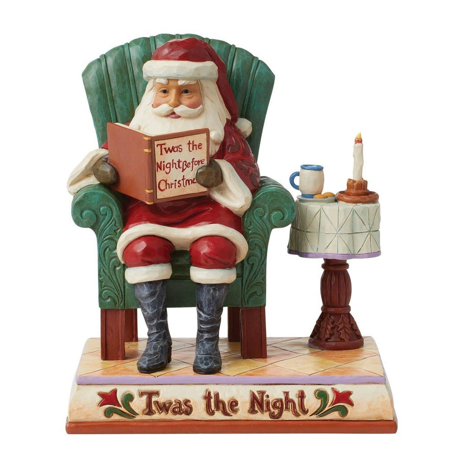 Jim Shore Heartwood Creek: 'Twas The Night Before Christmas Santa Reading Figurine sparkle-castle