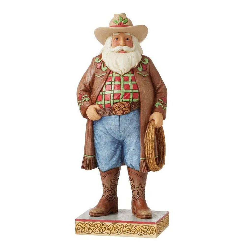 Jim Shore Heartwood Creek: Western Santa Figurine sparkle-castle