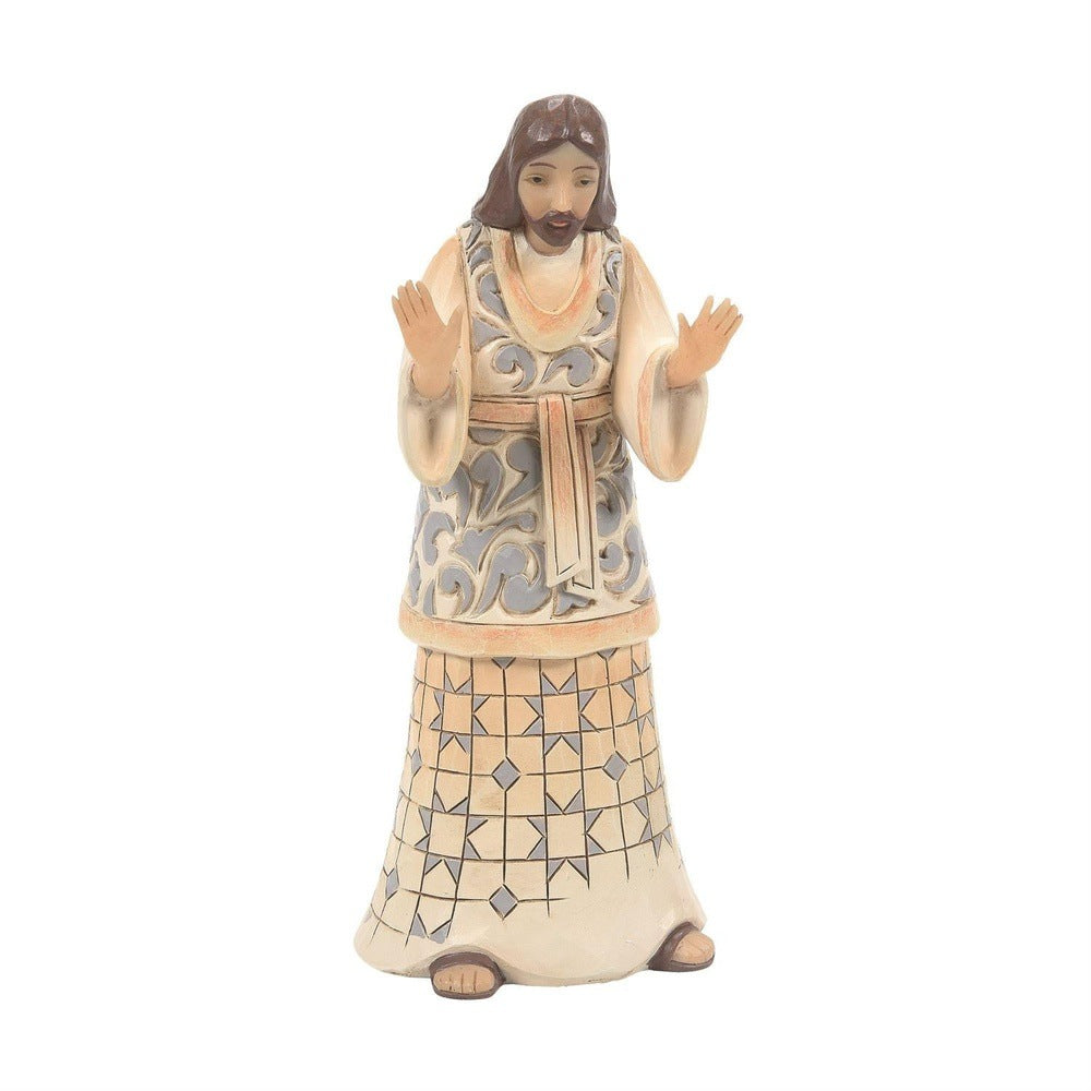Jim Shore Heartwood Creek: White Woodland Holy Family and Creche Figurines, Set of 4 sparkle-castle