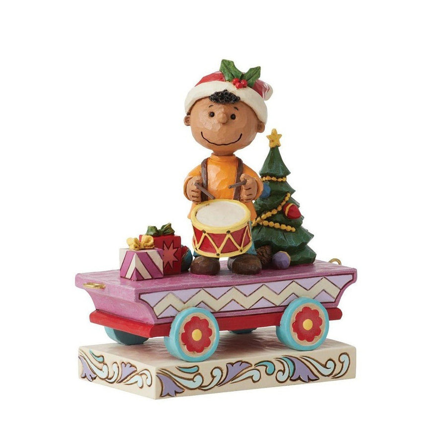 Jim Shore Peanuts: Franklin Train Car Figurine sparkle-castle