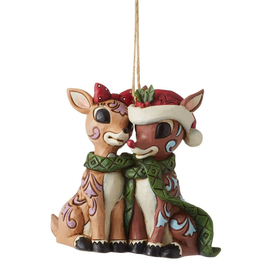 Jim Shore Rudolph Traditions: Rudolph and Clarice Hanging Ornament sparkle-castle
