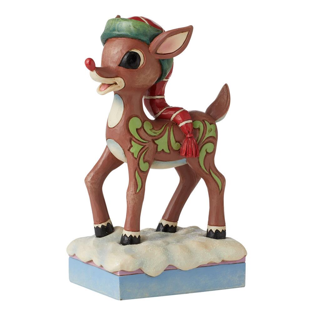 Jim Shore Rudolph Traditions: Rudolph in Hat Figurine – Sparkle Castle