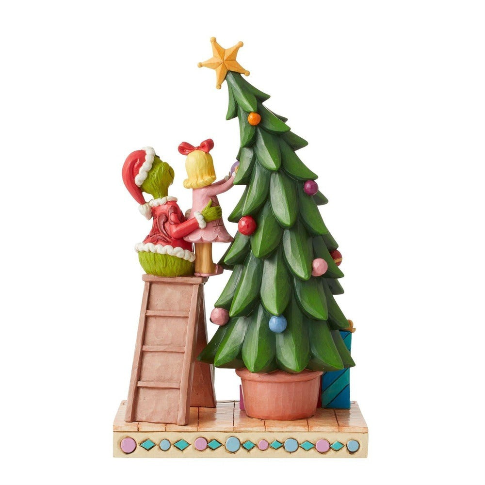 Jim Shore The Grinch: Grinch & Cindy Lou Decorating The Tree Figurine sparkle-castle