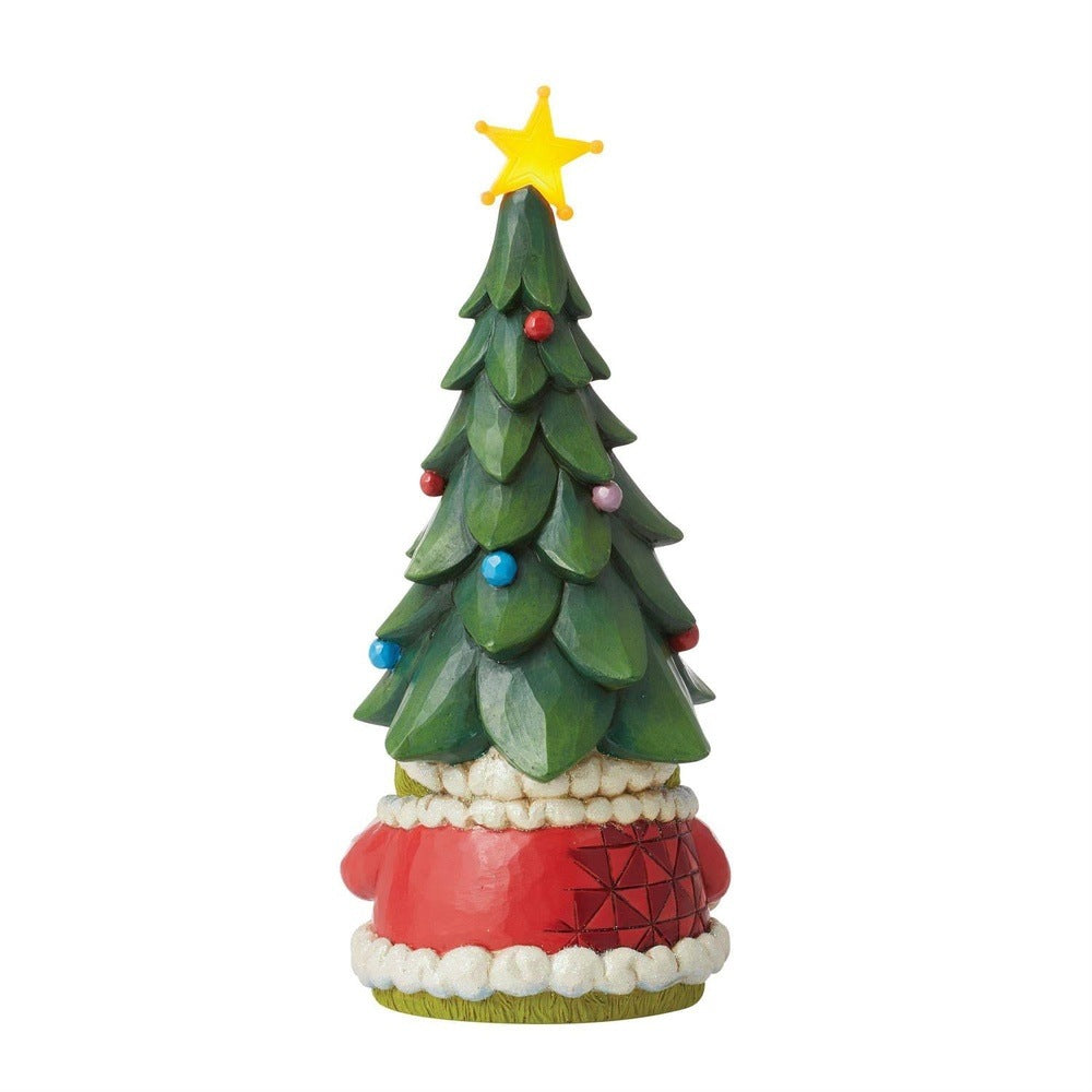 Jim Shore The Grinch: Grinch Gnome with Lit Star Christmas Tree Hat Figurine sparkle-castle