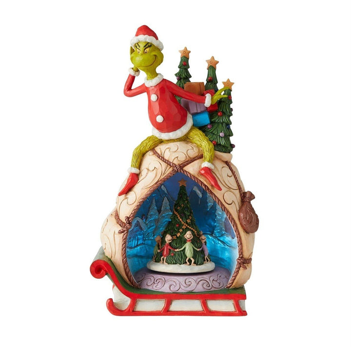 Jim Shore The Grinch: Grinch Lighted Rotator Figurine sparkle-castle