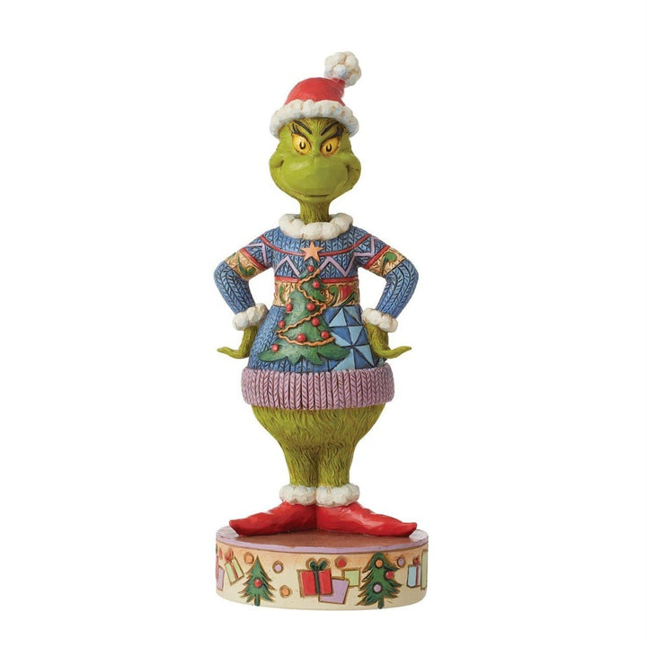 Jim Shore The Grinch: Grinch Wearing Ugly Sweater Figurine sparkle-castle