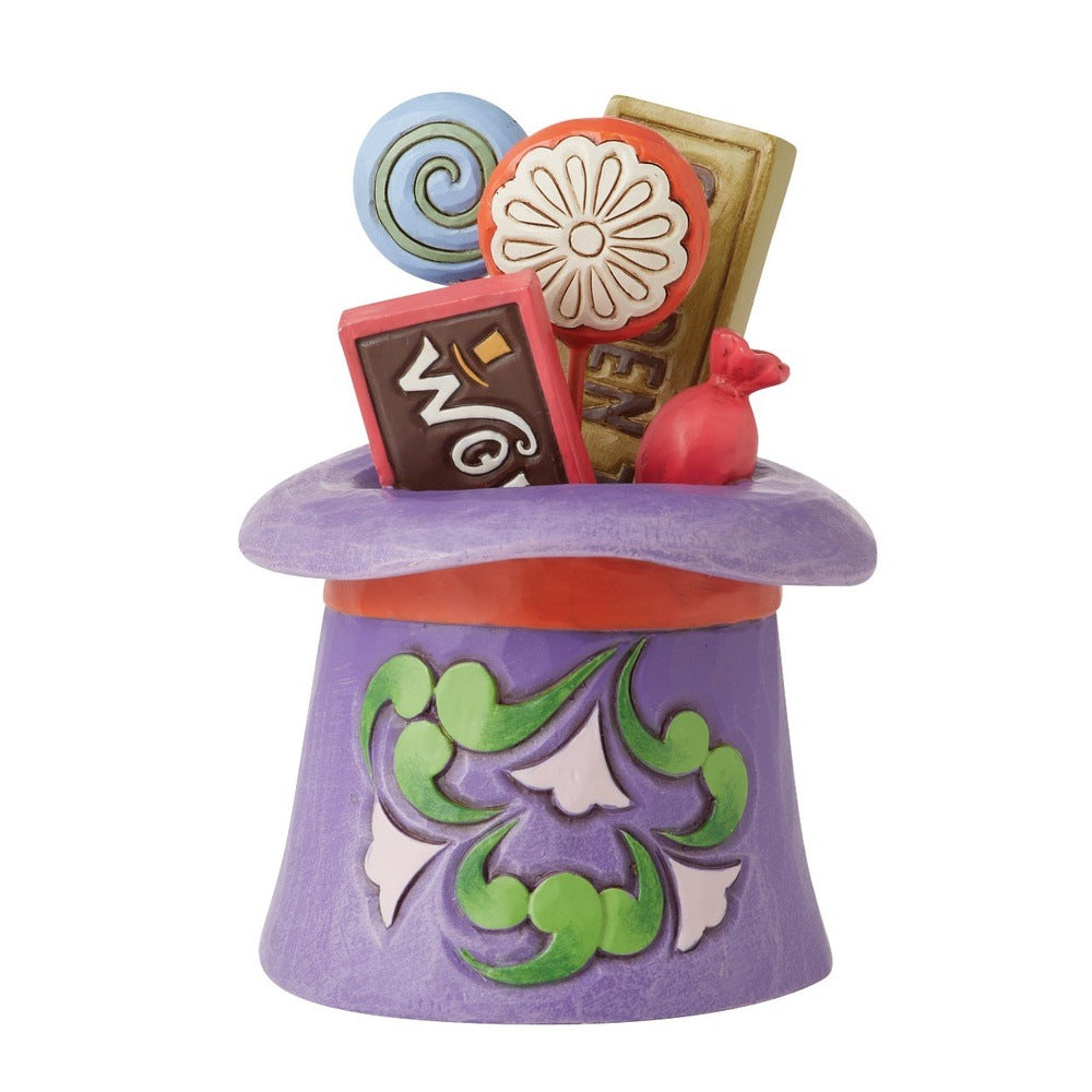 Jim Shore Willy Wonka: Purple Willy Wonka Hat Miniature Figurine sparkle-castle