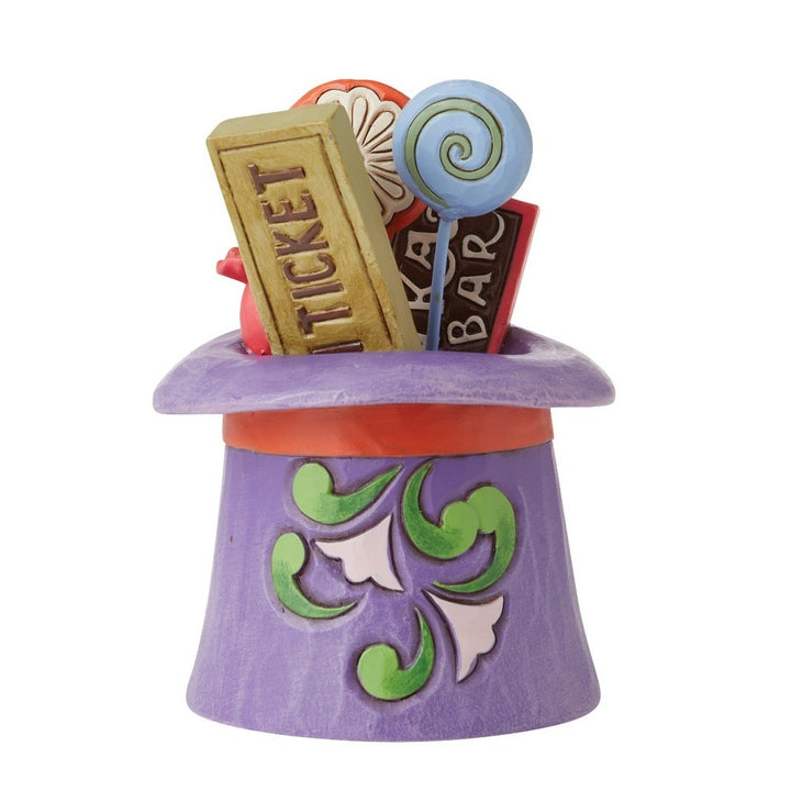 Jim Shore Willy Wonka: Purple Willy Wonka Hat Miniature Figurine sparkle-castle