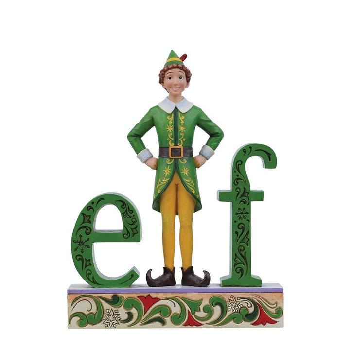 Jim Shore Elf: Buddy Elf Standing Elf Word Figurine sparkle-castle