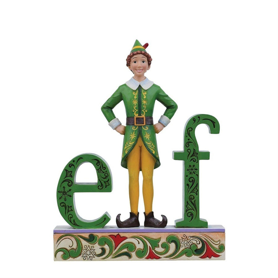 Jim Shore Elf: Buddy Elf Standing Elf Word Figurine sparkle-castle