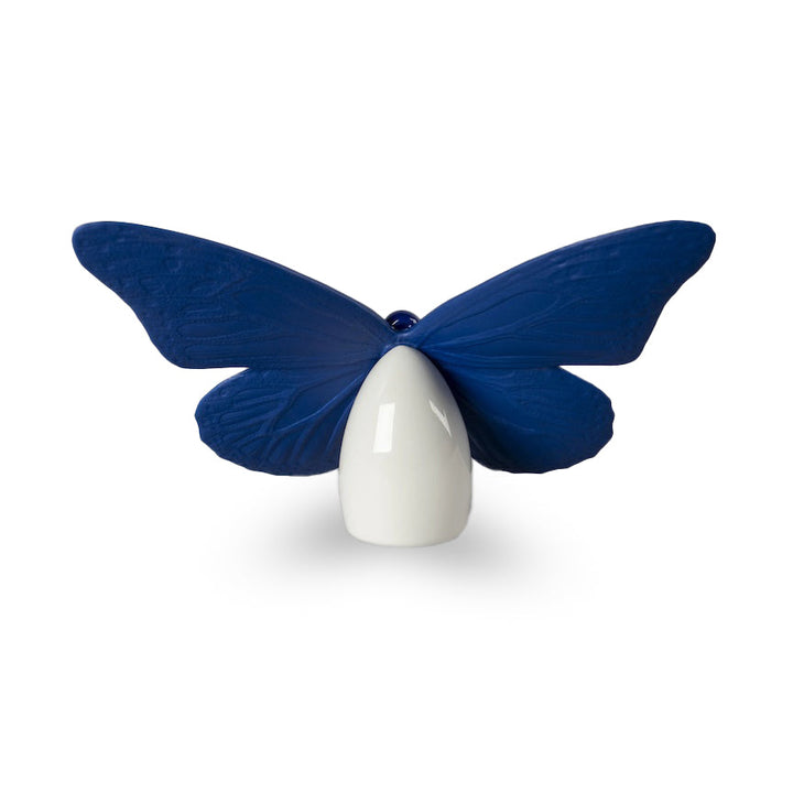 Lladró Gold Lustre Collection: Blue Butterfly Figurine sparkle-castle