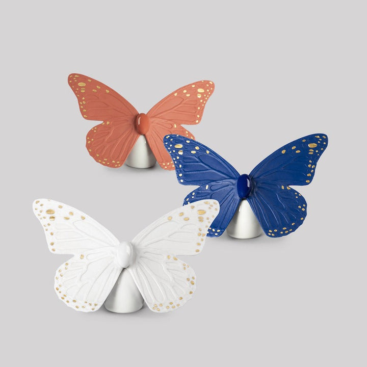 Lladró Gold Lustre Collection: Blue Butterfly Figurine sparkle-castle